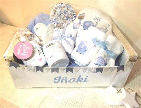 Caja Bebé Niño Con Productos De Higiene Y Textil Preciosa