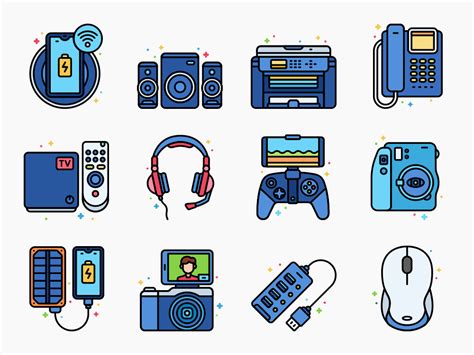 75 Devices Icon Set Flat Icons