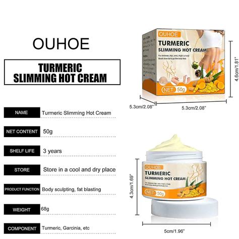 Turmeric Slimming Hot Cream Burning Fat For Waist And Abdomen Firming