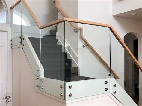 Glass Railings With Wood Handrail — A Step Above Stairs And Rails