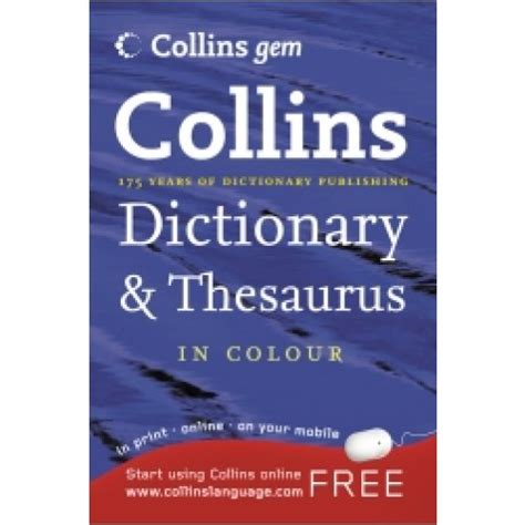 Dictionary And Thesaurus Collins Gem Skout Office Supplies