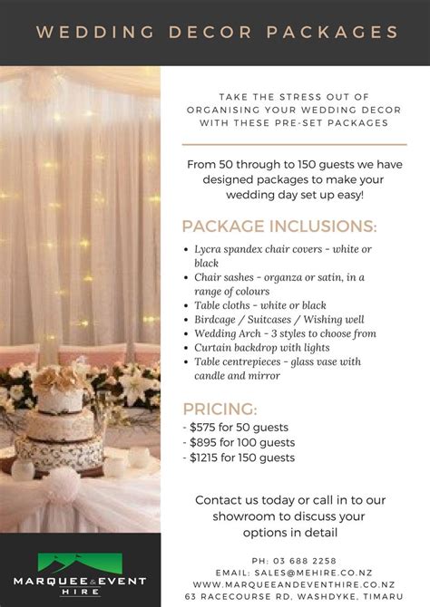 Wedding Decorations Packages Packages Wedding Decor Packages
