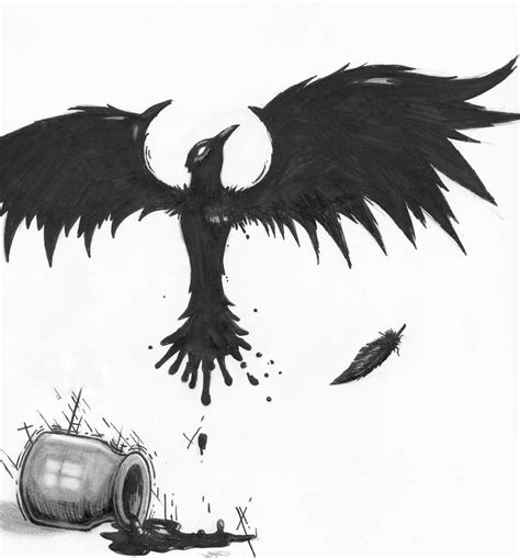 Ink Raven Fallen Ink By Hoboweasel On Deviantart