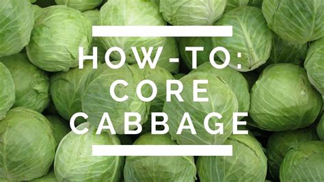 Wow, our jokes are not that funny, but we have an easy, fun way to take out the core. How-To: Core Cabbage - YouTube