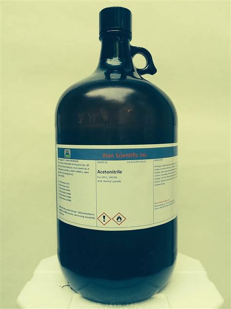 Hplc Grade Acetonitrile Ash001 4l Industrial And Scientific