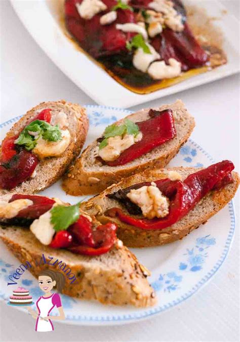 It will take an edge off of the acidity, but i thought the cheese. Roasted Red Peppers Goats Cheese Crostini - Veena Azmanov