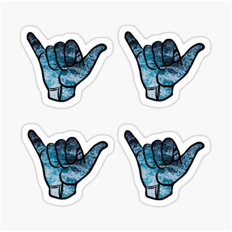 Waves Hand Sticker Pack Sticker For Sale By Phoebebullock Redbubble