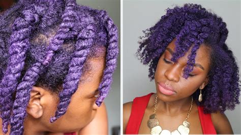 Dyed Natural Hair Purple Without Bleach Youtube