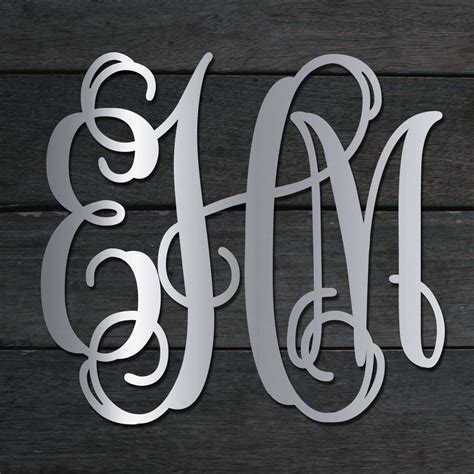 Custom 3 Letter Monogram Etched On Wood