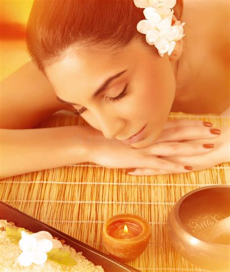 Woman Sleeping On Massage Table Stock Image Image Of Closeup Brunette 32669815