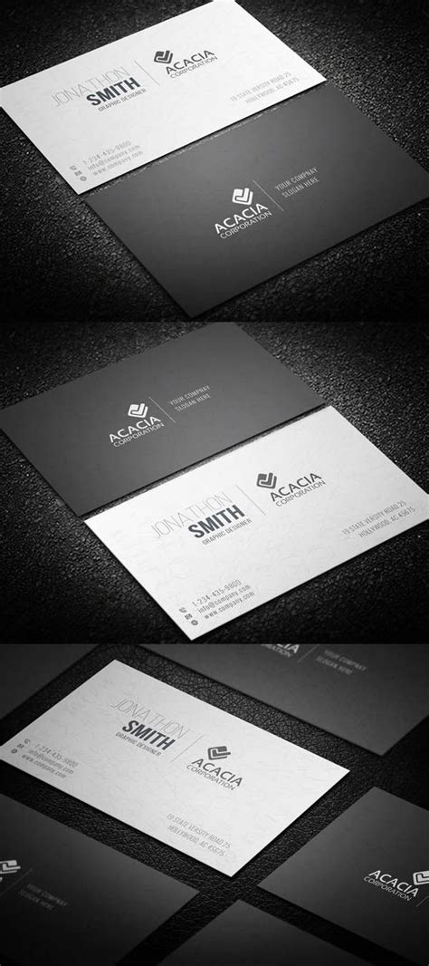 Simple And Elegant Business Card 02 Business Card Design Minimal