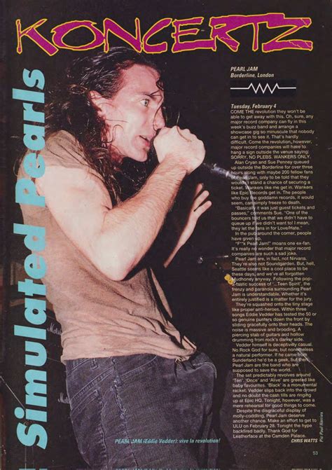 Kerrang Fan Page On Twitter February 15 1992 Kerrang Koncertz Pearl Jam