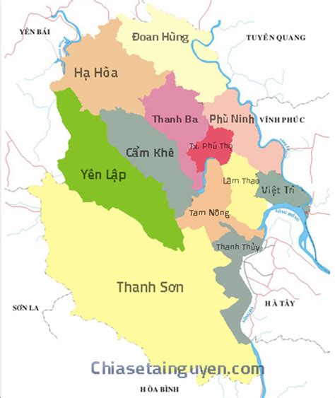 Danh Sách Các Huyện Thành Phố Trực Thuộc Tỉnh Phú Thọ 2022