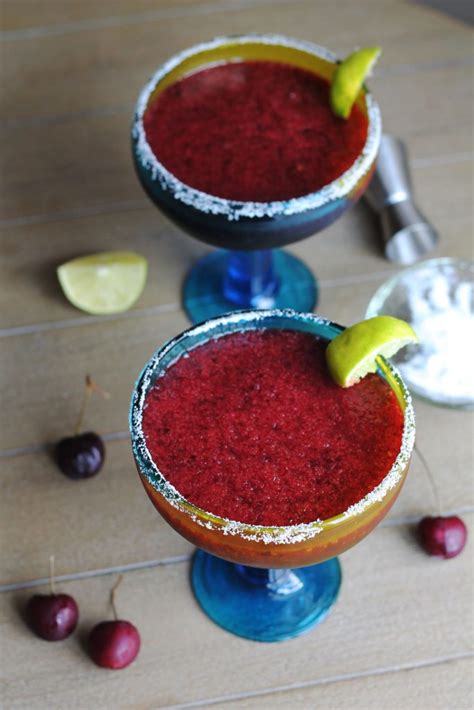 Frozen Cherry Margaritas Easy Recipes From Home