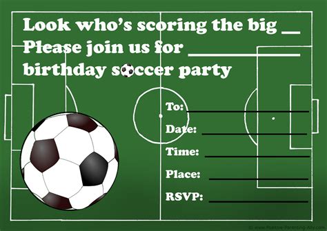 Free Printable Football Birthday Party Invitations
