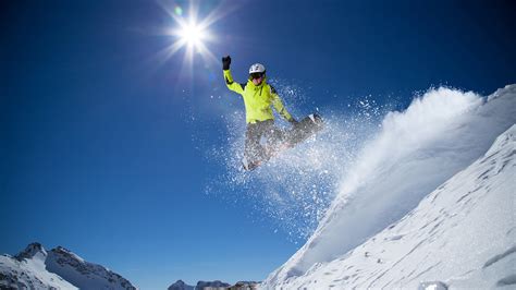 Pictures Sun Winter Athletic Snowboarding Jump Snow Skiing 3840x2160