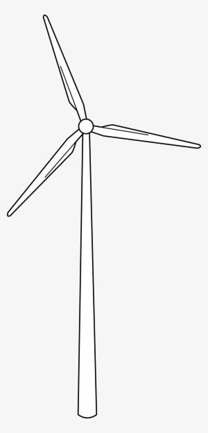 Wind Turbine Line Art Wind Turbine Line Drawing Png Image