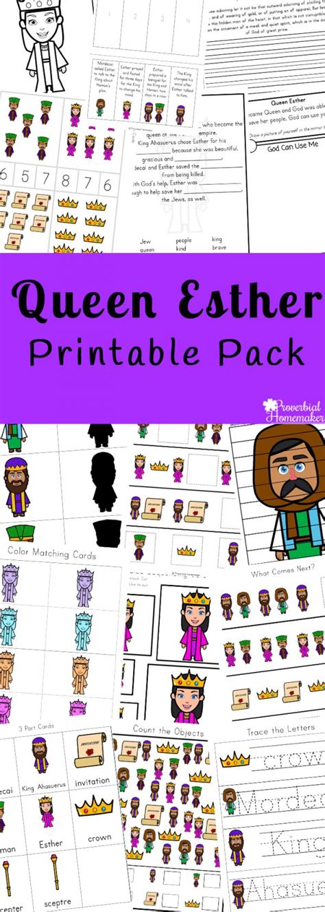 Queen Esther Printable Pack Proverbial Homemaker