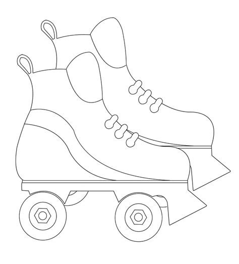 Roller Skate Coloring Page Coloringcrew The Best Porn Website