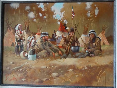 The Guardians Native American Western Art Original Oil