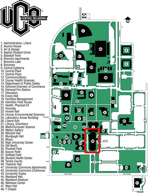 Oklahoma City University Campus Map