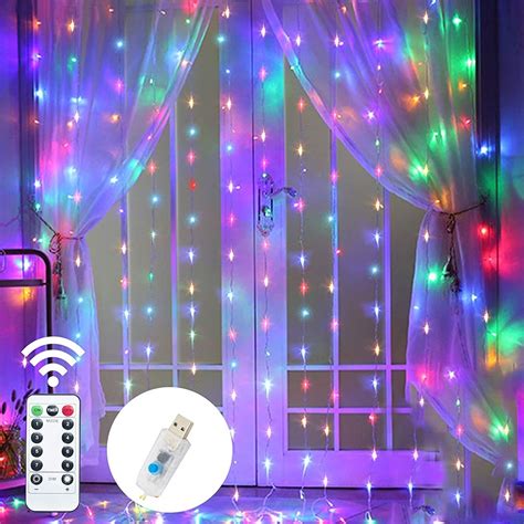 3m3m 300led String Lights 8 Modes With Remote Control Curtain Lights