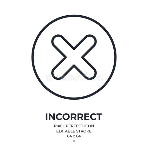 Incorrect False Wrong Stop Or Cancel Concept Cross Sign Editable