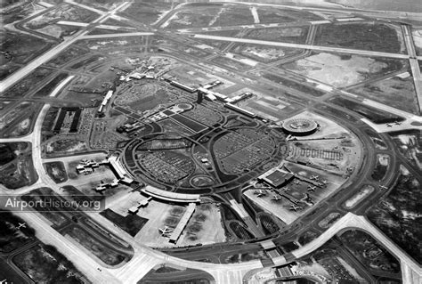 New York Kennedy Airport Aerial View Of Terminal City 1961