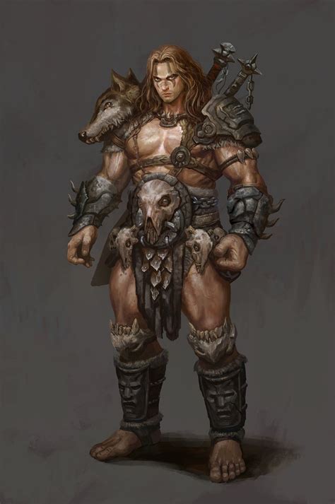 Barbarian Fantasy Warrior Concept Art Characters