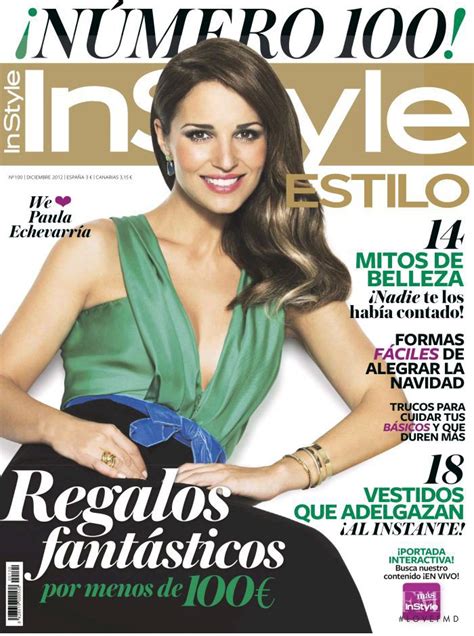 Cover Of Instyle Spain With Paula Echevarría December 2012 Id17094
