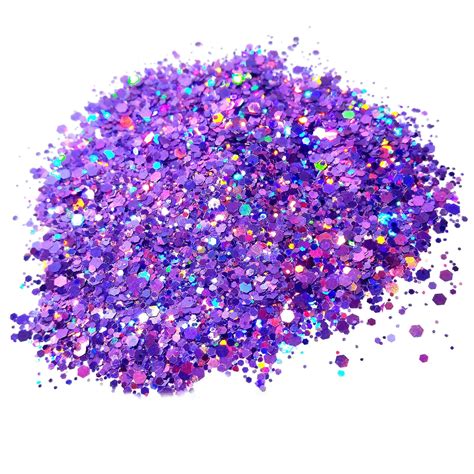 Light Purple Holographic Hexagon Glitter Mix