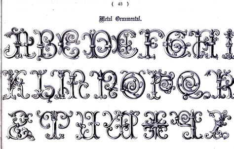 Typography Alphabet Ornamental Renaissance Medieval 42