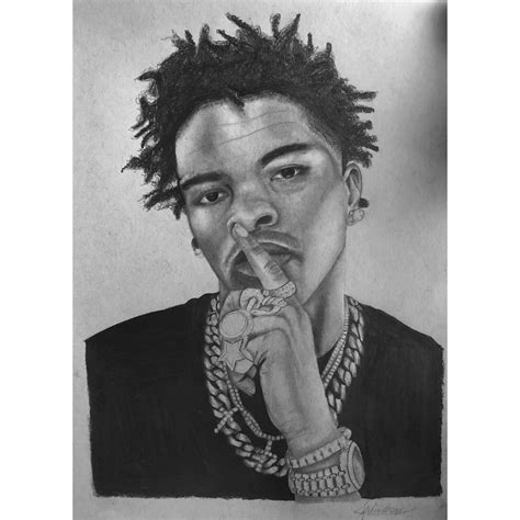 Lil Baby Portrait Drawing Baby Drawing Rapper Art Baby Portraits