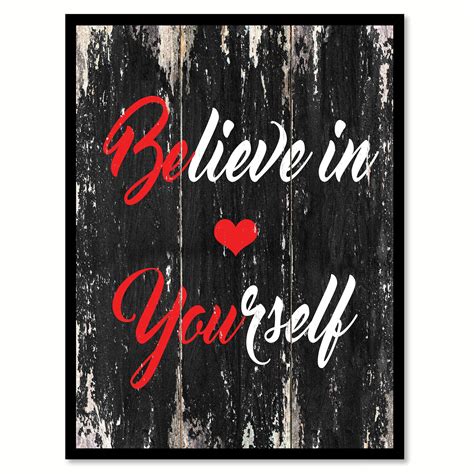 Believe In Yourself Motivational Quote Saying Canvas Print With Picture