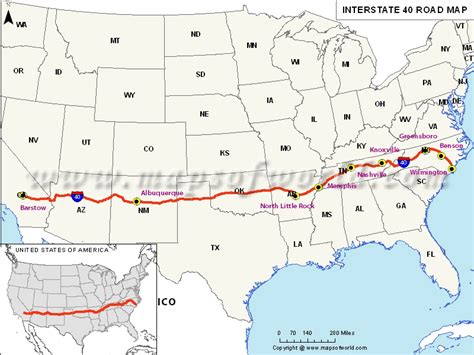 Buy Us Interstate 40 Map