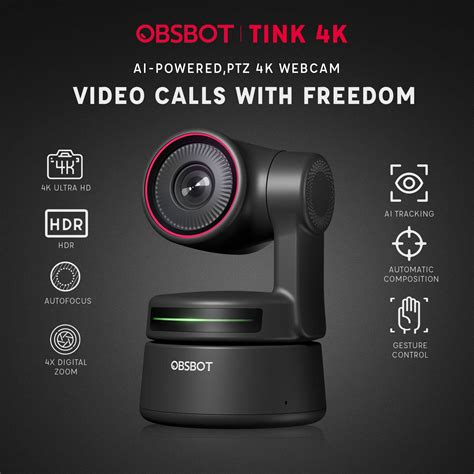 Obsbot Tiny 4k Ptz Webcam Obsbot Tiny Upgraded With 4k Resolution Ai