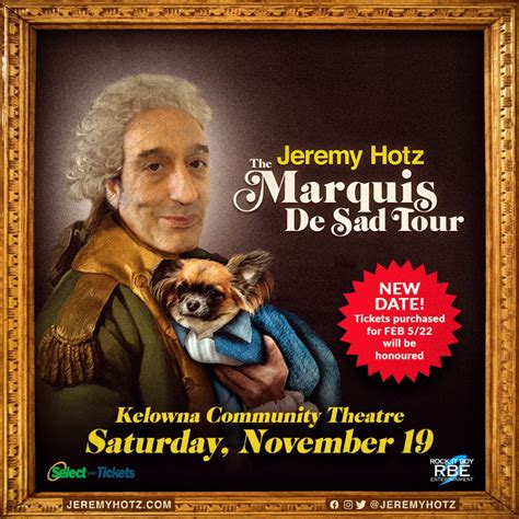 Jeremy Hotz The Marquis De Sad Tour Gonzo Events Calendar For The