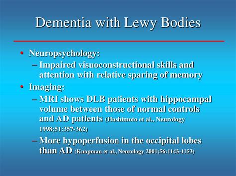 Ppt Dementia With Lewy Bodies Powerpoint Presentation Free Download