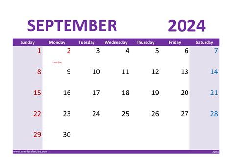 September 2024 Calendar Cute Printable Monthly Calendar
