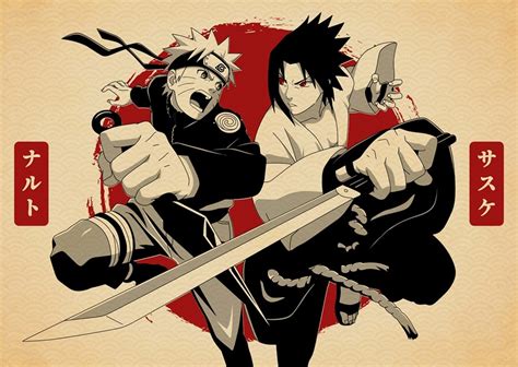 Naruto Vs Sasuke Posters And Prints By Illust Artz Printler