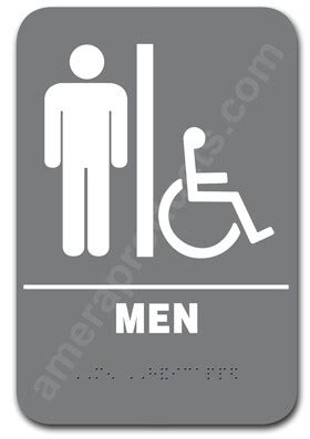 To find out more, read our privacy policy ✖ close. Restroom Sign Handicap Men Grey 4402 #EP-4402