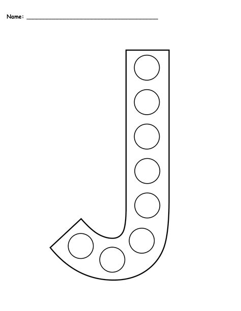 Letter J Do A Dot Printables Uppercase And Lowercase Do A Dot