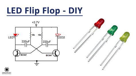 Led Flip Flop Circuit Using Bc Transistors