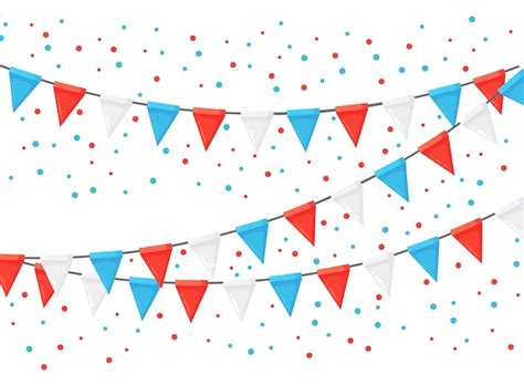 Premium Vector Banner With Garland Of Colour Festival Flags And