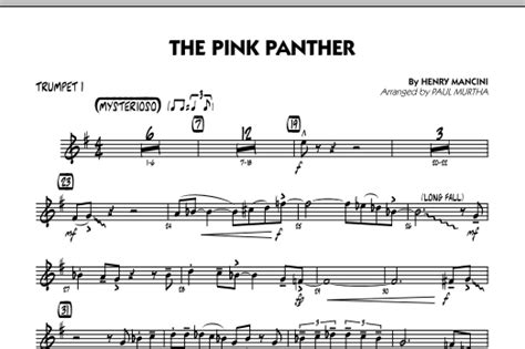 The Pink Panther Trumpet 1 Partituras Paul Murtha Agrupación Jazz
