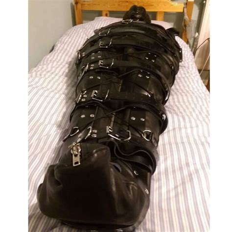 Real Cow Leather Sleep Sack Bondage Body Bag Bdsm Mummy Seductive Restricted Bondage Bag Bdsm
