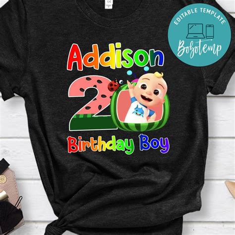 Custom Cocomelon Jj Birthday Shirt For Kid Createpartylabels
