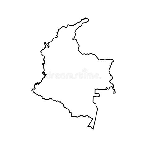 Vereenvoudigde Kaart Van Het Overzicht Van Colombia Met Lichtjes