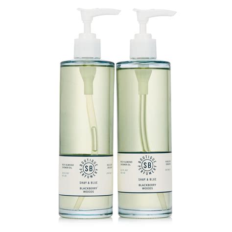 Shay And Blue Shower Oil Duo 250ml In Blackberry Woods Qvc Uk