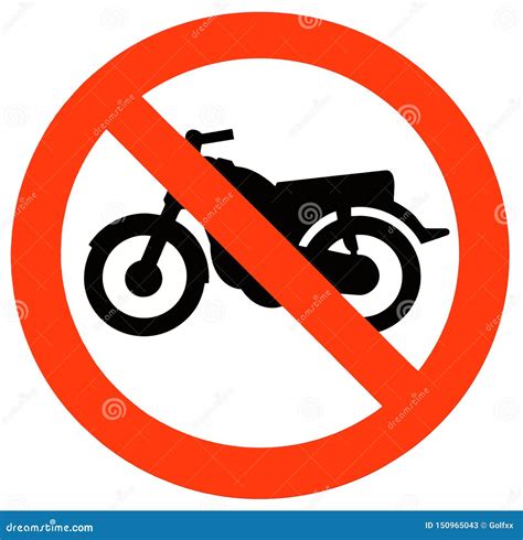 No Motorcycle Sign Stock Image Image Of Prohibited 150965043